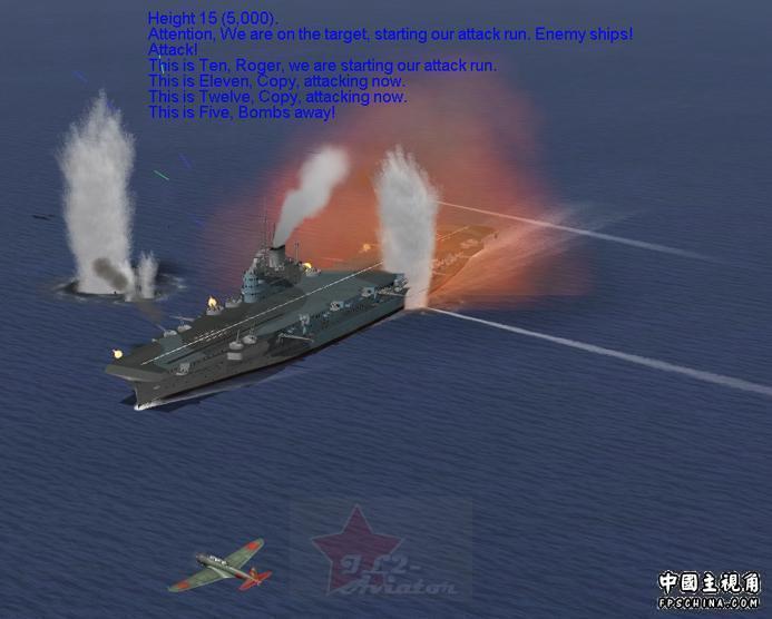 航母遭受第二波鱼雷攻击